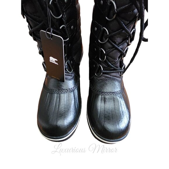 Sorel Tofino II Faux Fur Waterproof Lace Up Lined Boots Sz 7 Black Stone Women - Picture 5 of 10